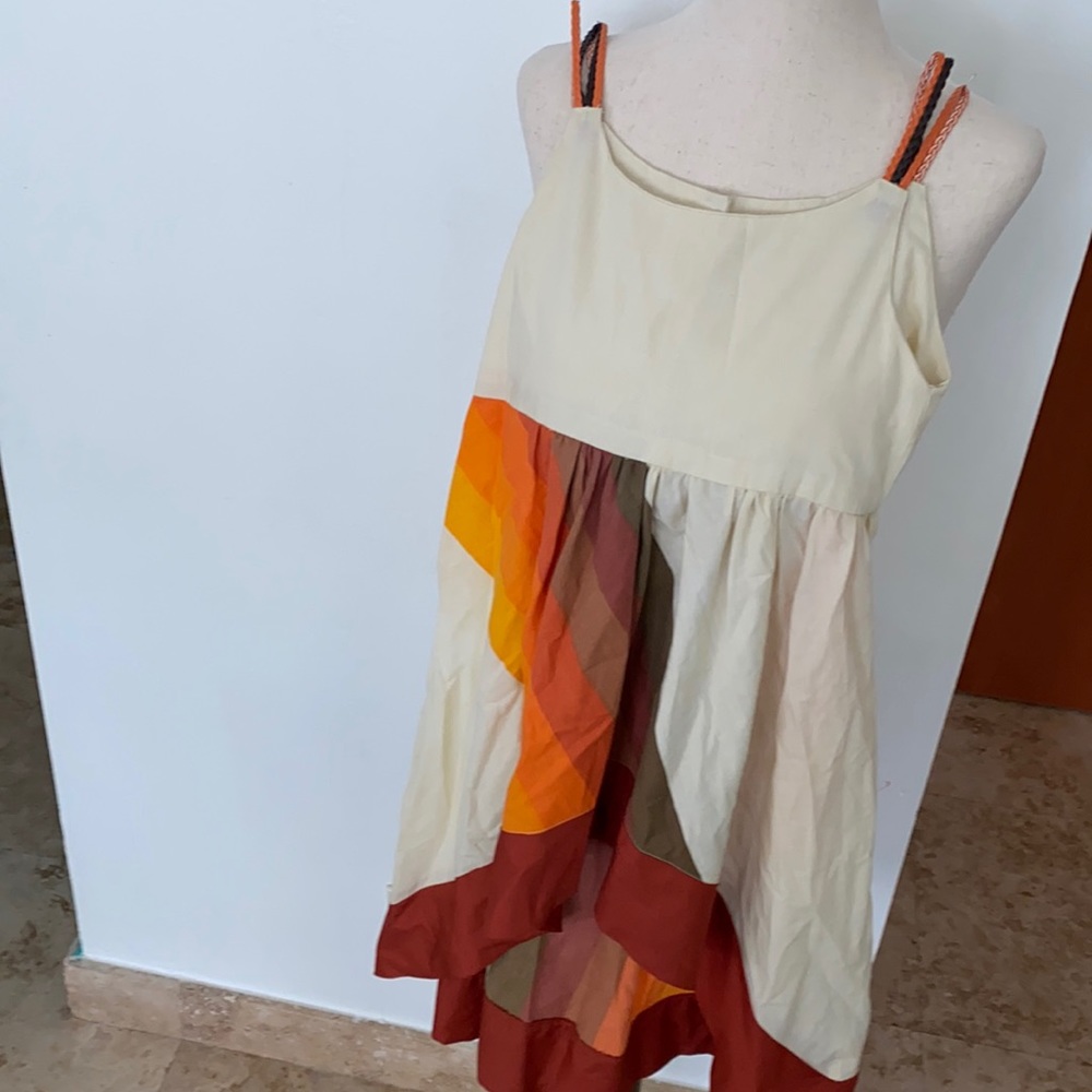 Handmade amazing pumpkin patch girls dress 5